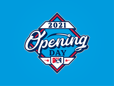 2021 Opening Day 2021 badge base baseball branding day design icon logo milb mlb opening prospect sports