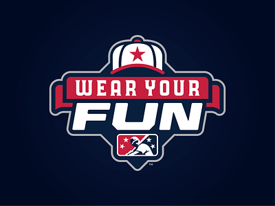 MiLB Wear Your Fun badge baseball branding design fun hat icon logo milb prospect sports