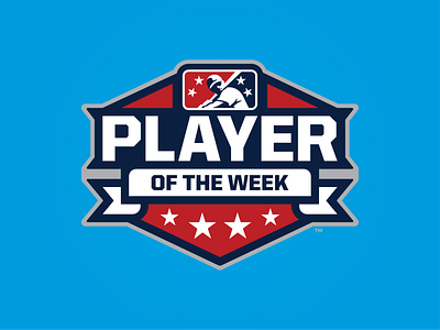 MiLB Player of the Week badge baseball branding design icon logo milb player prospect sports stars week