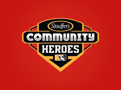 Stouffer's Community Heroes badge baseball branding community design heroes icon logo milb partnership prospect sports stouffers