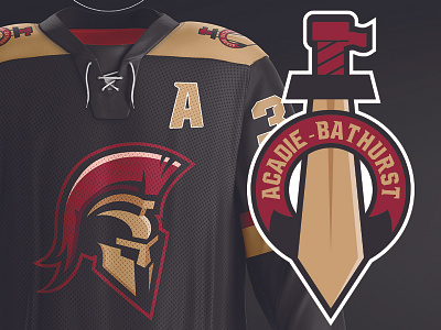 Titan Secondary Logo design hockey jersey logo sports sword titan uniform