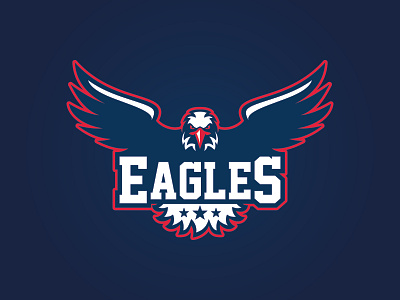 Eagles Primary Logo 4th of july bird blue eagles red sports sports logo star white