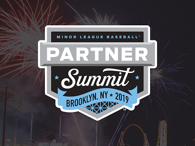2019 MiLB Partner Summit 2019 brooklyn design fireworks logo milb partner summit