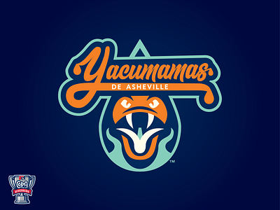 Yacumamas de Asheville Primary Logo asheville baseball copa design logo milb north carolina sports yacumamas