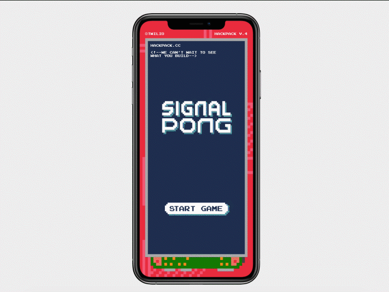 Signal Pong animation app application hackpack interaction interaction design pong signal twilio