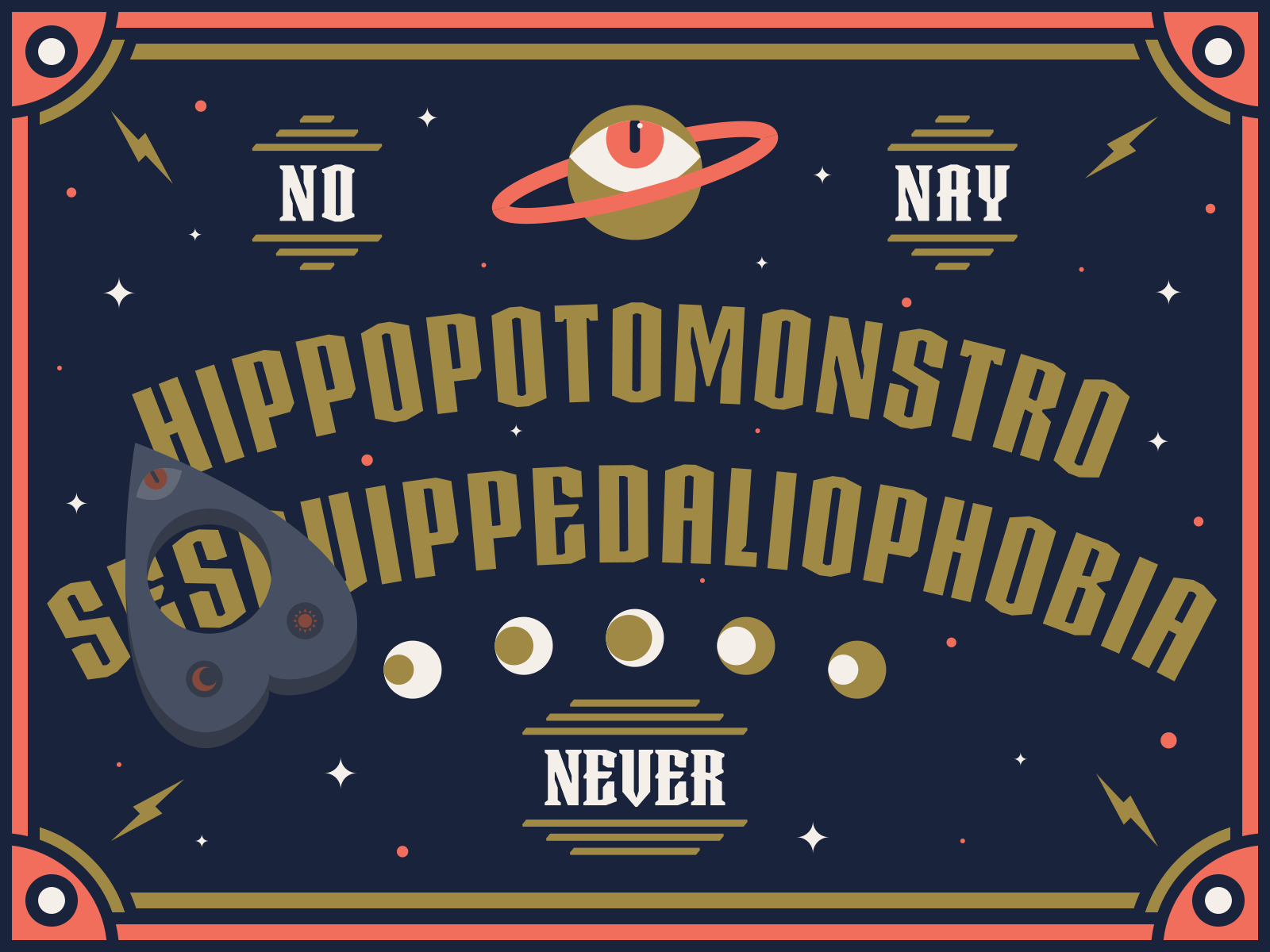 Hippopotomonstrosesquippedaliophobia animation gif illustration ouija ouija board phobia