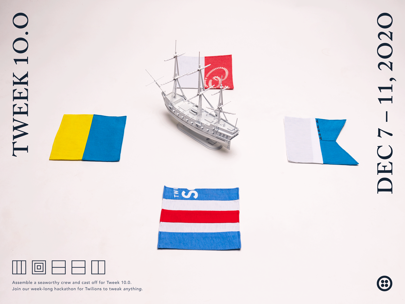 TWEEK 10.0 | Hotel Alpha Charlie Kilo ahoy flags gif hackathon maritime naval signals twilio