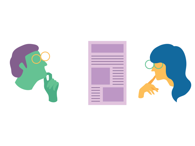 A/B Testing animation illustration testing