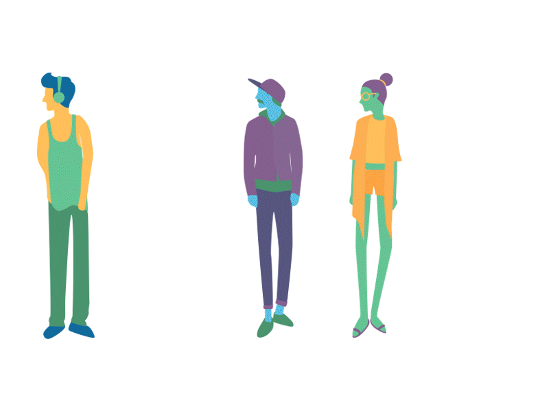 Demographics animation demographic illustration people