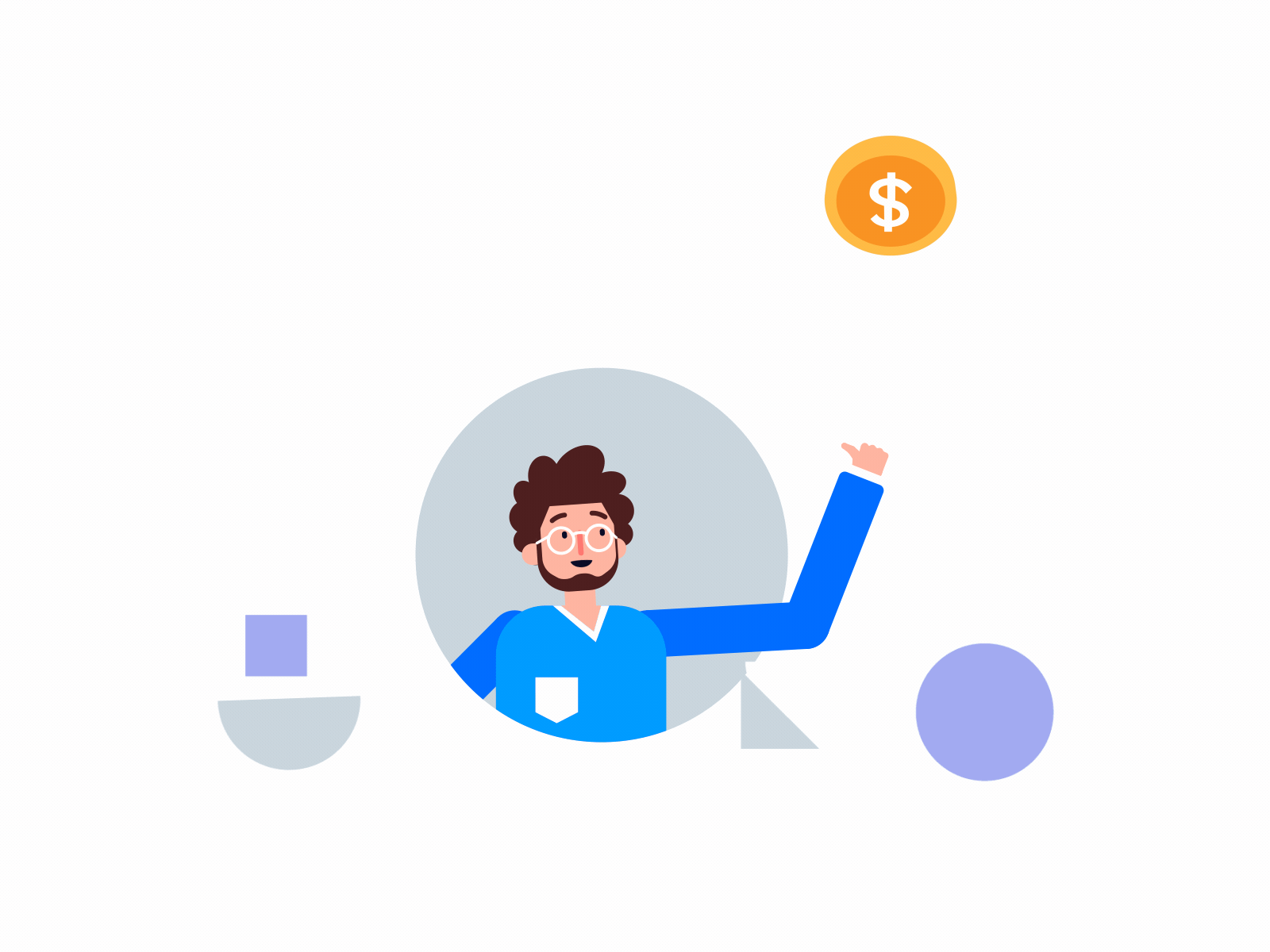Coin Bounce animation branding character design illustration loop man motion motion graphic motionstory