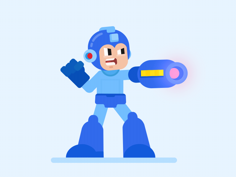 MegaMan Idle animation character design idle loop man megaman motionstory