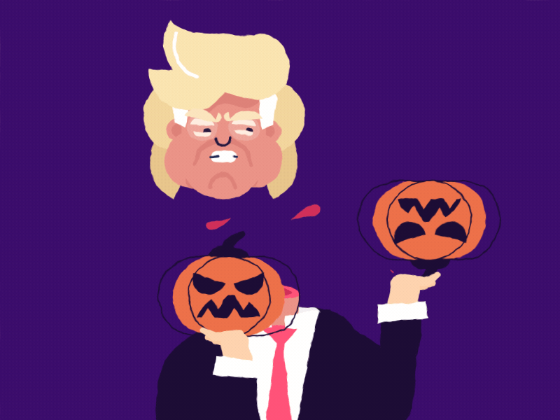 Halloween Trump animation character design funny habanero halloween loop makeamericagreat man motionstory trump
