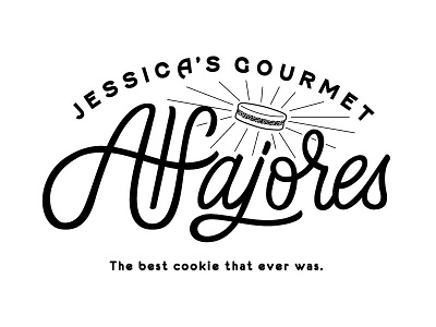Jessica's Gourmet Alfajores alfajores branding cookie hand lettering illustration lettering logo logo design south american vancouver vector