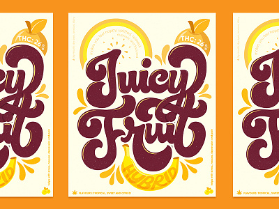 Juicy Fruit design fruit hand lettering illustration infographic juicy lettering poster typography