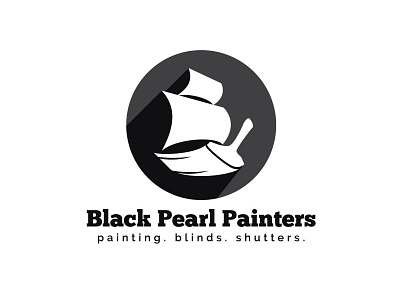 Black Pearl Painters Logo branding design icon illustration logo