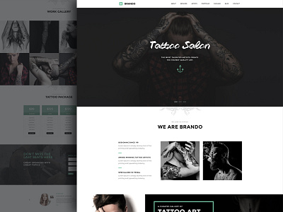 Brando | Tattoo agency bootstrap corporate creative homepage html5 multipurpose onepage portfolio responsive theme themeforest