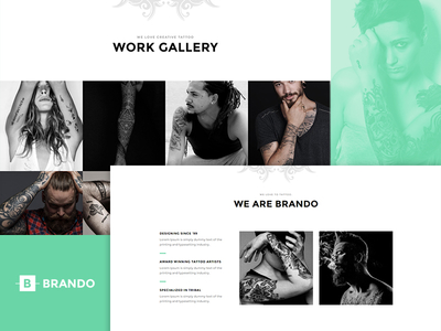 Brando | Tattoo agency bootstrap corporate creative html5 multipurpose onepage portfolio responsive theme themeforest wordpress