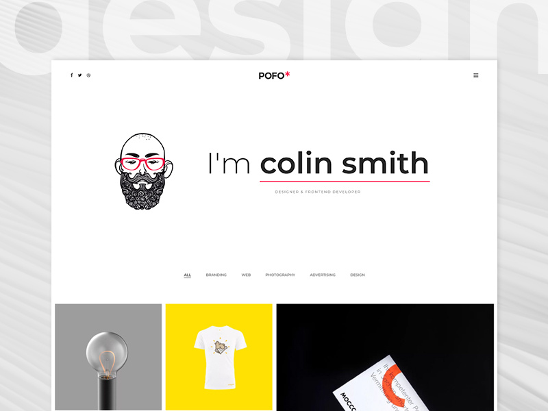 Pofo WordPress Theme - Portfolio Metro blog business corporate creative website ecommerce freelancer html5 modern multipurpose wordpress photography portfolio portfolio metro