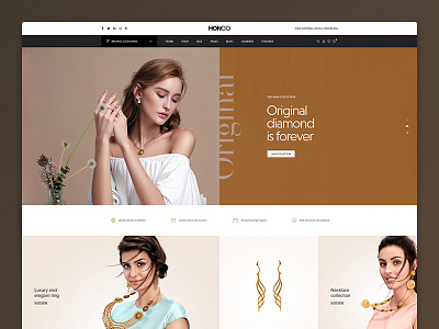 Hongo WooCommerce WordPress Theme - Jewellery blog clothes creative ecommerce electronics fashion furniture modern multipurpose page builder responsive shop shopping store woocommerce