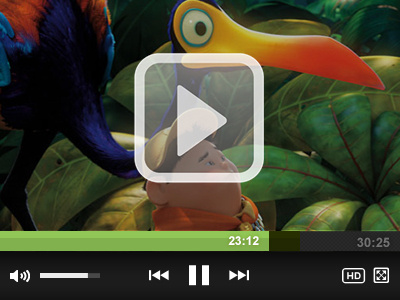 Mini Video Player clean design full screen icon interface mini music navigation pause pin play player progress seekbar time timeline ui video volume
