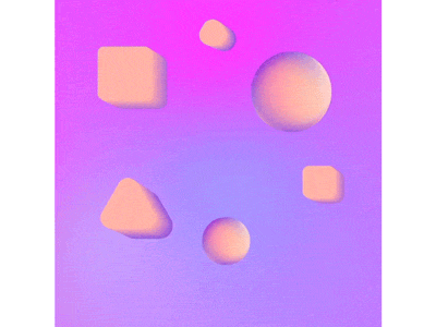Funny Shapes 3d gradient motion graphics shapes