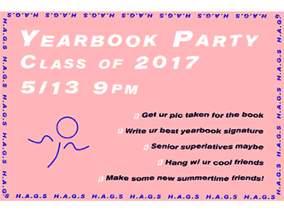 Yearbook Party Flyer