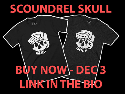Scoundrel Skull Tee For Sale