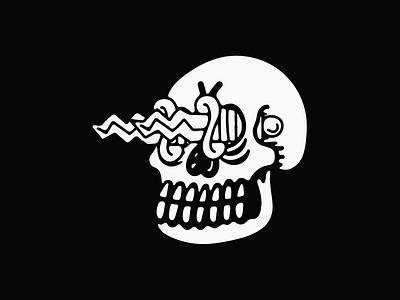 Dribbble dagger blackwork chicago creative grunge illustration scoundrel skull