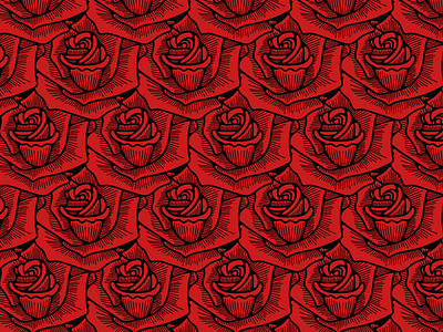 Roses chicago graphic design hand drawn handdrawn illustration pattern rose