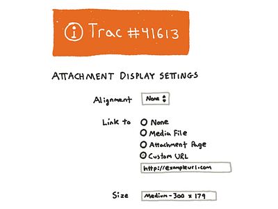 Attachment settings sketch