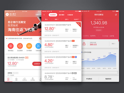 Bank of Kunlun UI app bank design finance ui