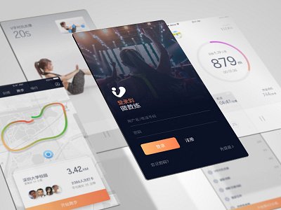 Fitness app UI design app design fitness sketch ui