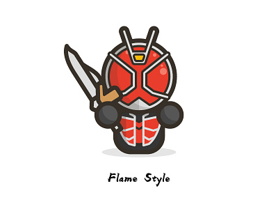 仮面ライダー Flame Style illustration