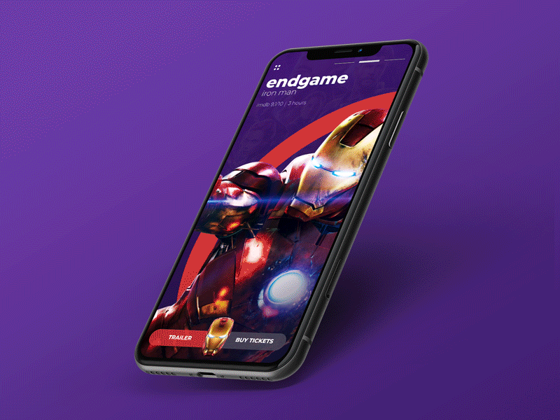 Avengers: Endgame Concept App animation app avengers avengersendgame design endgame ios iphone iron man mobile sketch thanos ui