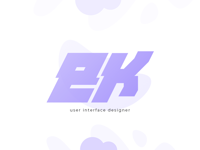 EK Logo Design - Enes Kargacı animation design ek flat font gif letter logo logotype ui