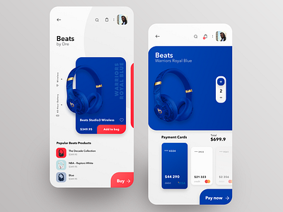 Beats Mobile App - Concept Design app app design beats design flat headphone ios mobile music sketch ui ux
