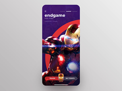Avengers Endgame Concept animation app avengers design ironman mobile photoshop thanos transition ui ux