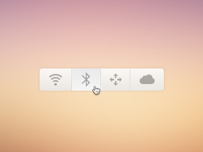 Toolbar (PSD) bluetooth buttons cloud design elements freebie glyphs gps hover icon menu psd toolbar ui upload wifi