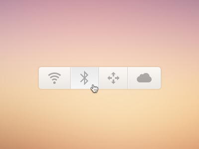 Toolbar (PSD) ui toolbar psd freebie glyphs menu icon wifi cloud upload bluetooth gps buttons hover elements design