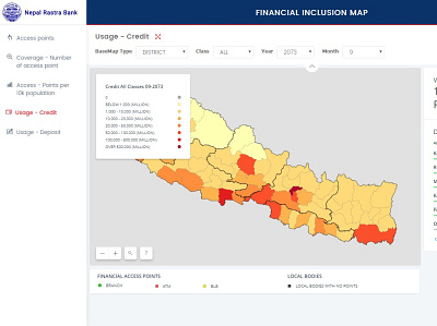 NRB (Financial Inclusion Map) Dashboard