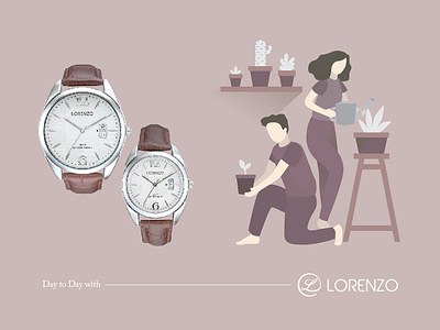 Day to Day with Lorenzo #1 illustration indonesia plant routine vector watch