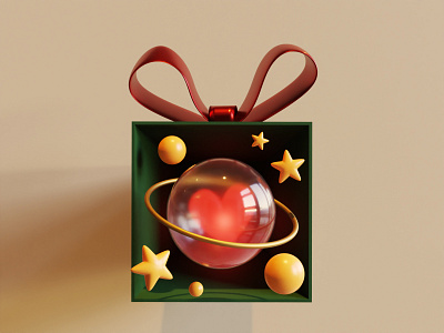 Christmas Present 3d art blender c4d christmas gift illustration octane present