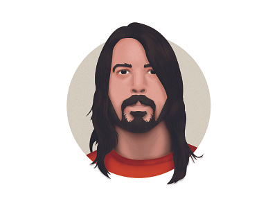 Dave Grohl beard dave grohl face foo fighters illustration portrait rock