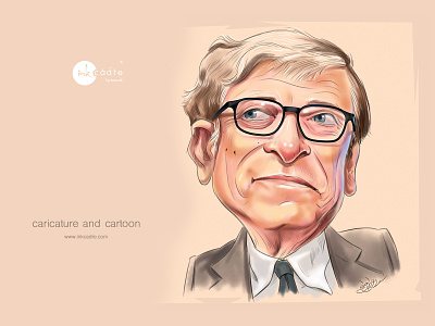 Cartoon art #4 Bill Gates - HA Digital Arts