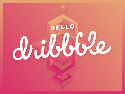 G'day Dribbble debut first gradient hello dribbble illusion isometric shot