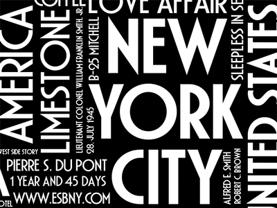 Empire State Building – Typo art decor empire state building esb king kong manhattan new york city typographic united states usa