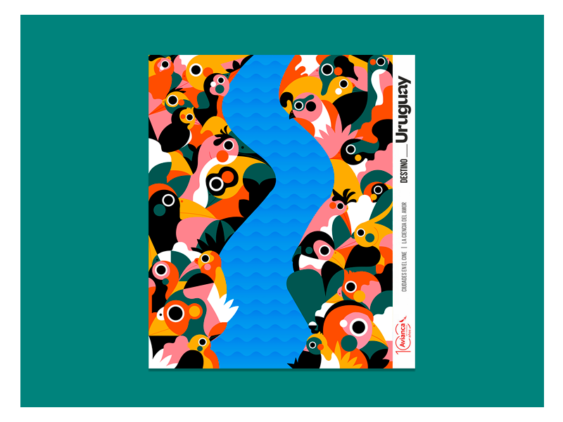 AVIANCA EN REVISTA Nº80 aves birds editorial illustration illustration ilustración jhonny núñez magazine cover vector