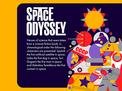 SPACE ODYSSEY flat illustration ilustración jhonny núñez space vector