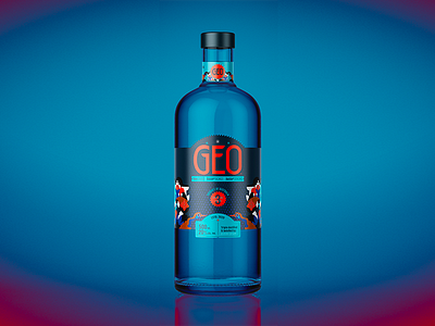 GEO bottle illustration ilustración jhonny núñez label design packaging packaging design spirit