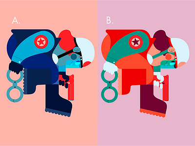 A or B? color palette illustration ilustración jhonny núñez